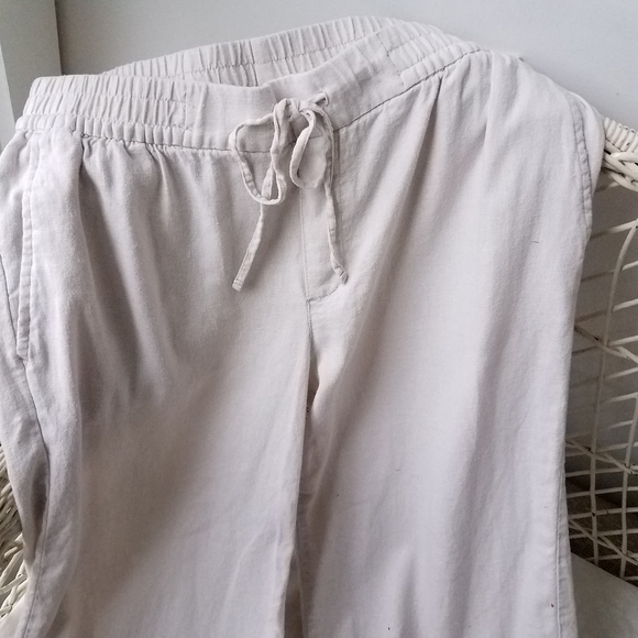 Old Navy Oatmeal Linen Blend Pants - Picture 6 of 7